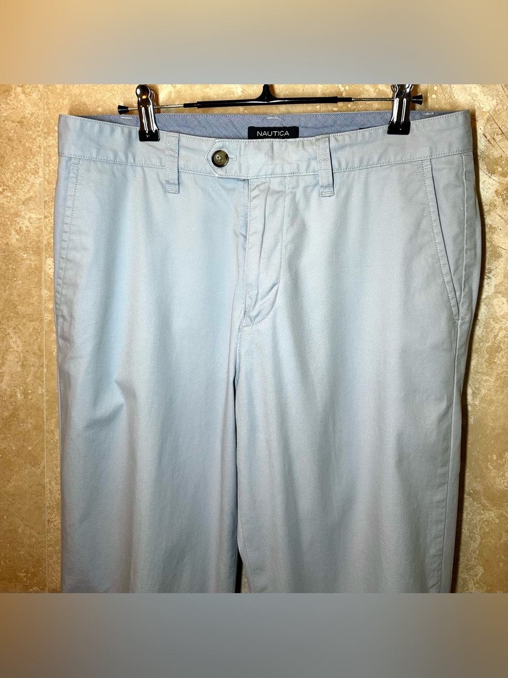Nautica (32x29 actual) Light Blue Chino Pants with Tailored Fit